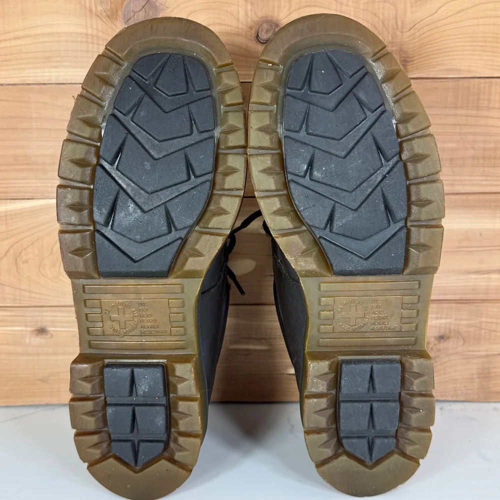 Dr. Martens Industrial Brown Leather Work Shoes 8933 Slip Resistant Mens 12 VTG